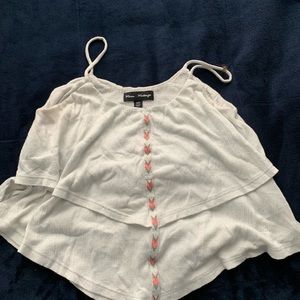 White layered tank top